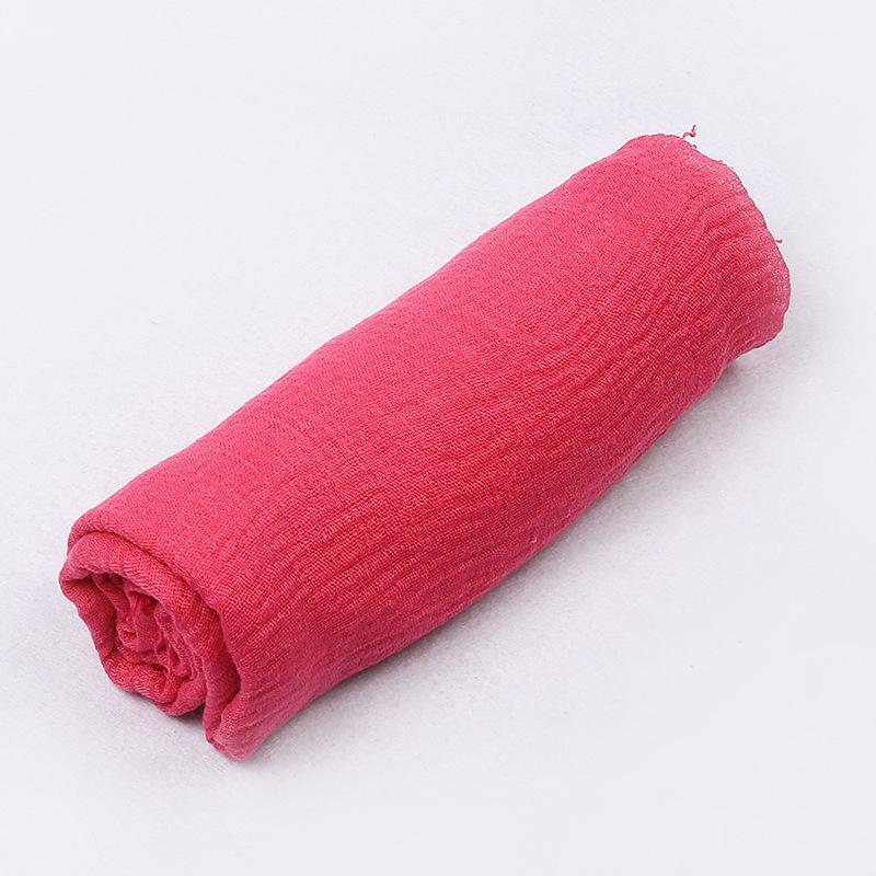 180*90cm Women Muslim Crinkle Hijab Scarf Femme Musulman Cotton Linen Solid Headscarf Islamic Hijab Shawls and Wraps
