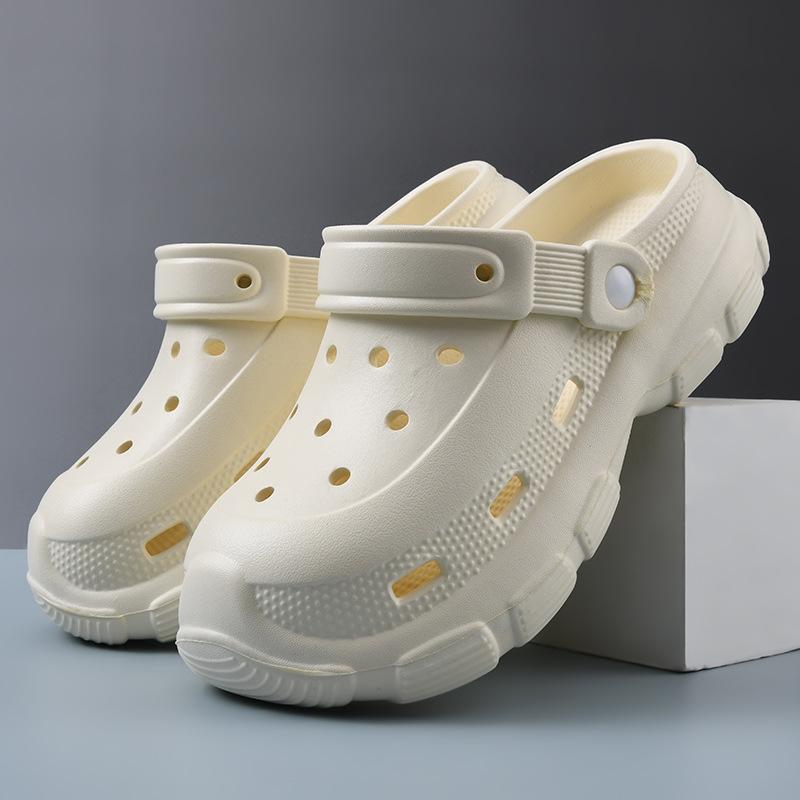Hole shoes men eva summer wear thick-soled home indoor non-slip summer wear-resistant bag head cool slippers women