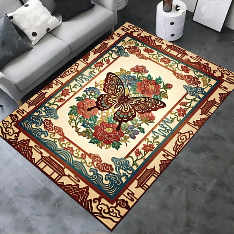 2025 New Classical Butterfly Carpet Rug for Living Room Bedroom Home Sofa Decoration,Kids play Non-slip Floor Mat46
