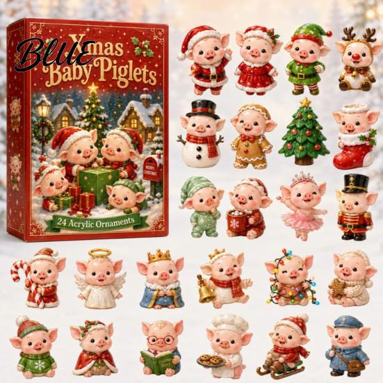 Christmas Countdown Activity with Birthday 2026 24 Advent Calendar Set Pig Day Box Gifts