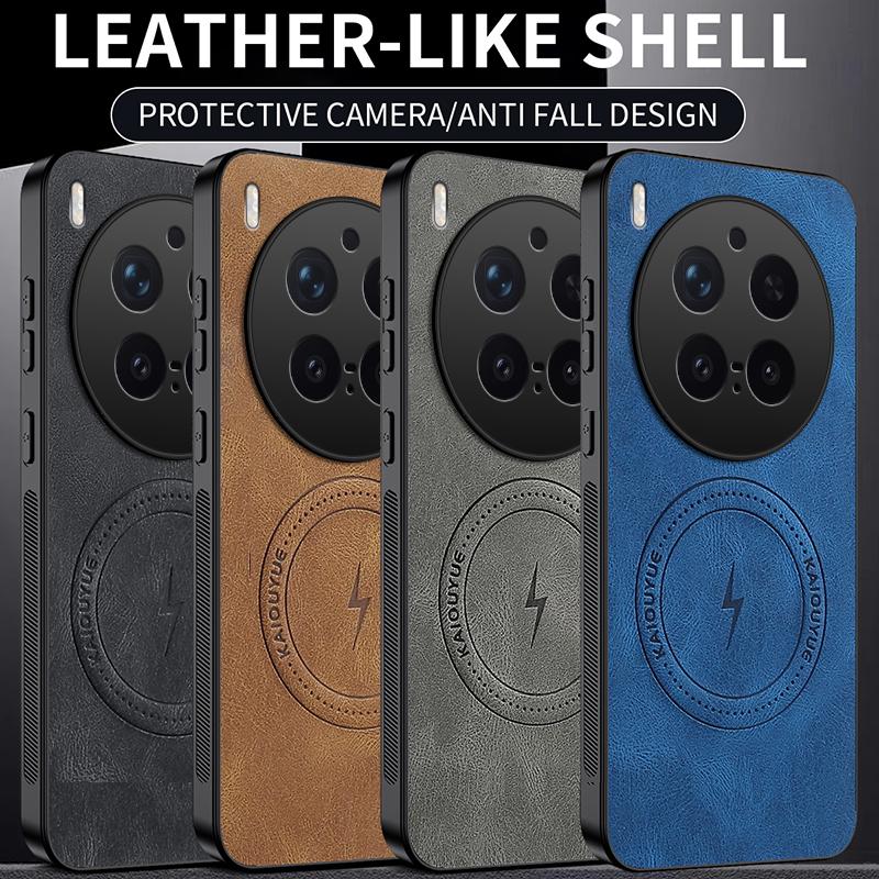 Pro Vivo X300 Pro Nový Styl Kožené Pouzdro na Telefon Pro Vivo X300 Pro Pro Magsafe Magnetický Bezdrátový Nabíjecí Kryt X300 Pro Obal na Telefon