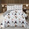 Merry Christmas Coverlet SetLovely Snowman Bedspread Twin Size for Boys Girls Dorm Room Winter Theme Cartoon Style Quilt Set