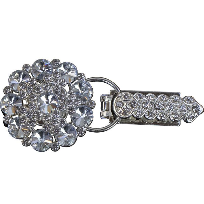1Pc Handwork Sewing Originality Shiny Rhinestone Overcoat Decor Duckbill Buckle Fashion Metal Button Clothing Accessory