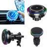 TEC Refrigeration Wireless Car Charger Quick Cooling Surface RGB Light Cooling Phone Mount for Universal Smartphone Charging
