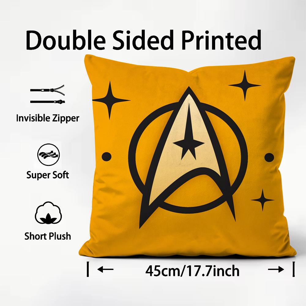 Star TTrek ShipP Brand Cushion Cover Plush Fabric Soft DoubleSided Printed Sofa Warm Winter Home Child Gift Pillow Case