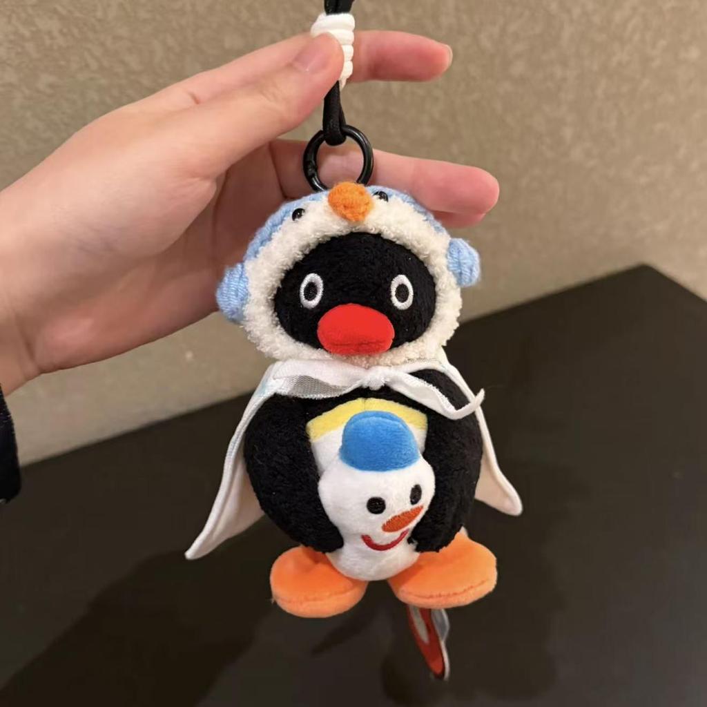 Genuine Penguin Family Bag Charm - Autumn/Winter Series Plush Toy Keychain