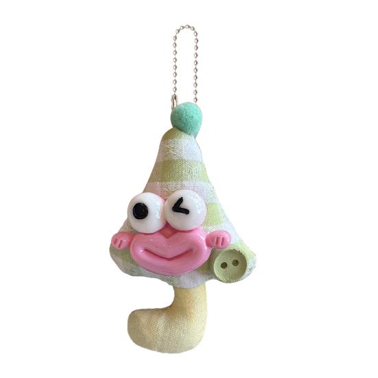 Large Mouth Cartoon Doll Keychain Bag Hanging Decoration Rich Macaron