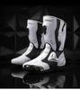 Unisex High-Top Off-Road Motorcycle Riding Boots with Rotary Buckle