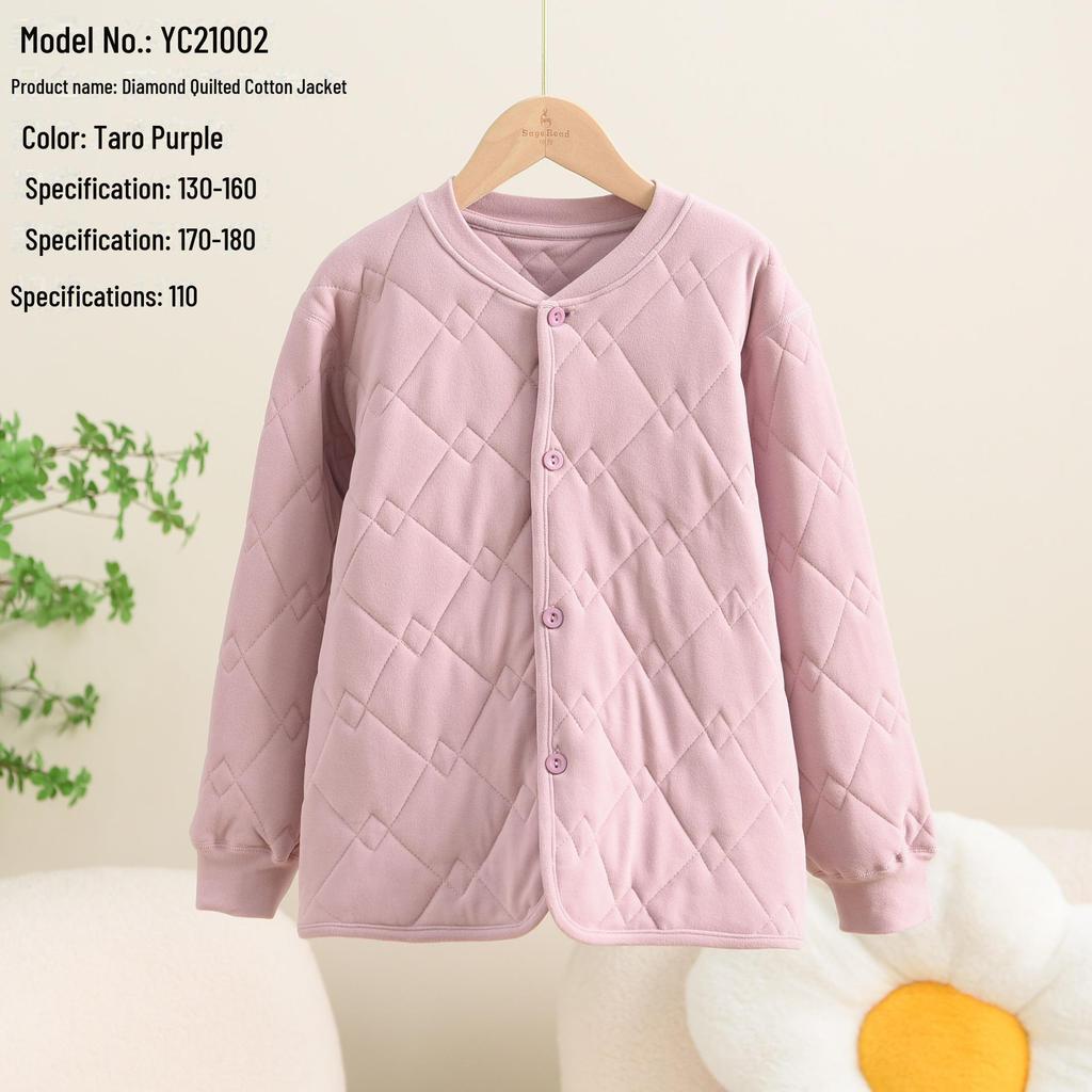 Children's Thermal Silk Quilted Coat with Magnetic Therapy, for Autumn/Winter