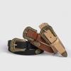 Western Inspired Faux Leather Belt Women Bohemian Style Casual Accessory For Spring