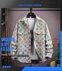Men's Plus Size Retro Floral Long Sleeve Lightweight Jacket