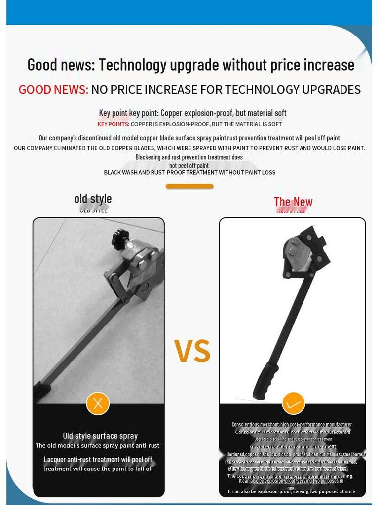 Explosion-Proof Oil Drum Opener with Spark-Free Copper Alloy Blade