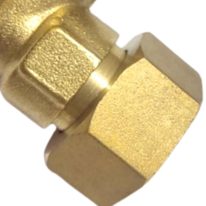 Strong Brass 90° Pipe Elbow 1/2" Adjustable Connection Elbow Fitting Tool for Residential Plumbing & Cooling Systems