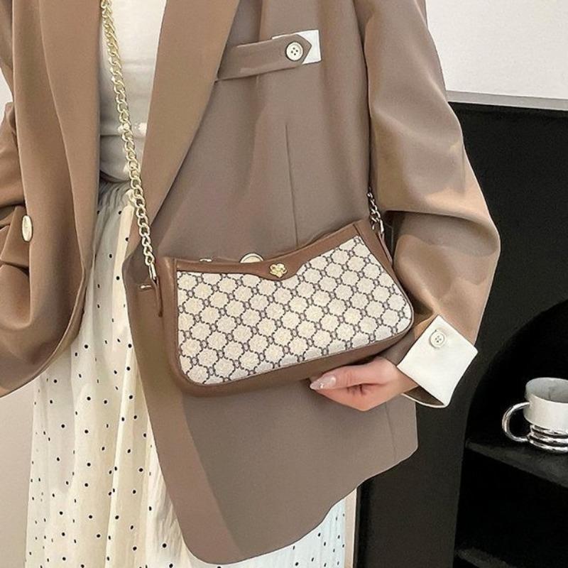New Textured Underarm Bag Simple Fashion Versatile Handbag Exquisite Casual Shoulder Bag