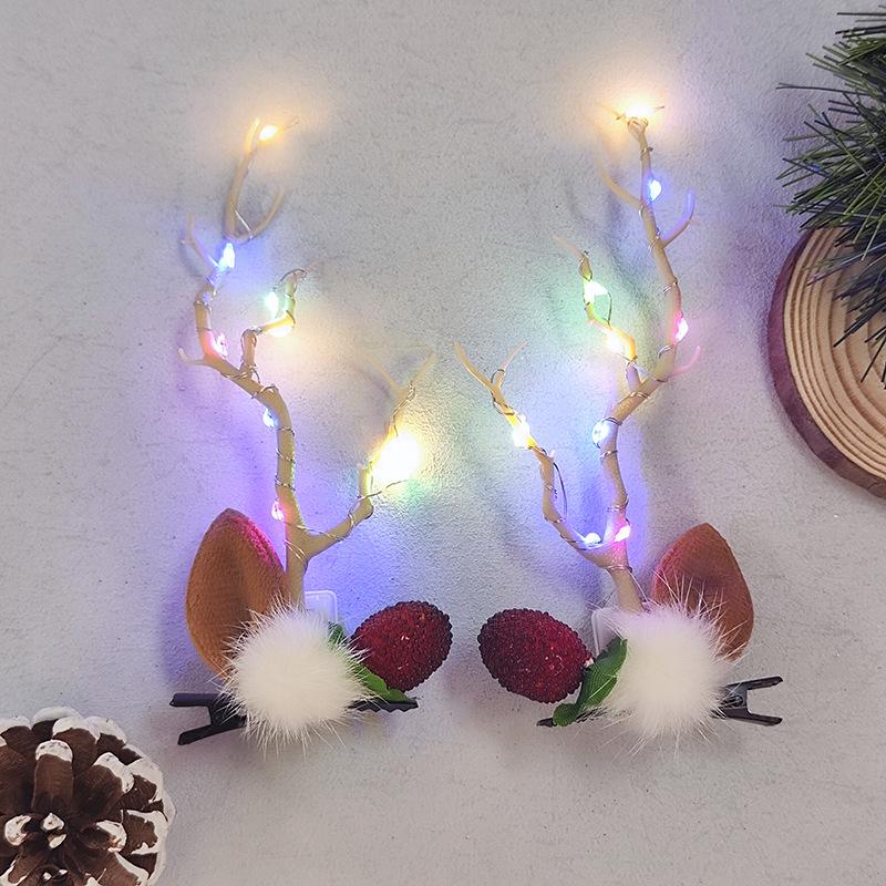 Świecące Świąteczne Akcesoria do Włosów Bałwana: Świecąca opaska i spinka do włosów dla dorosłych i dzieci