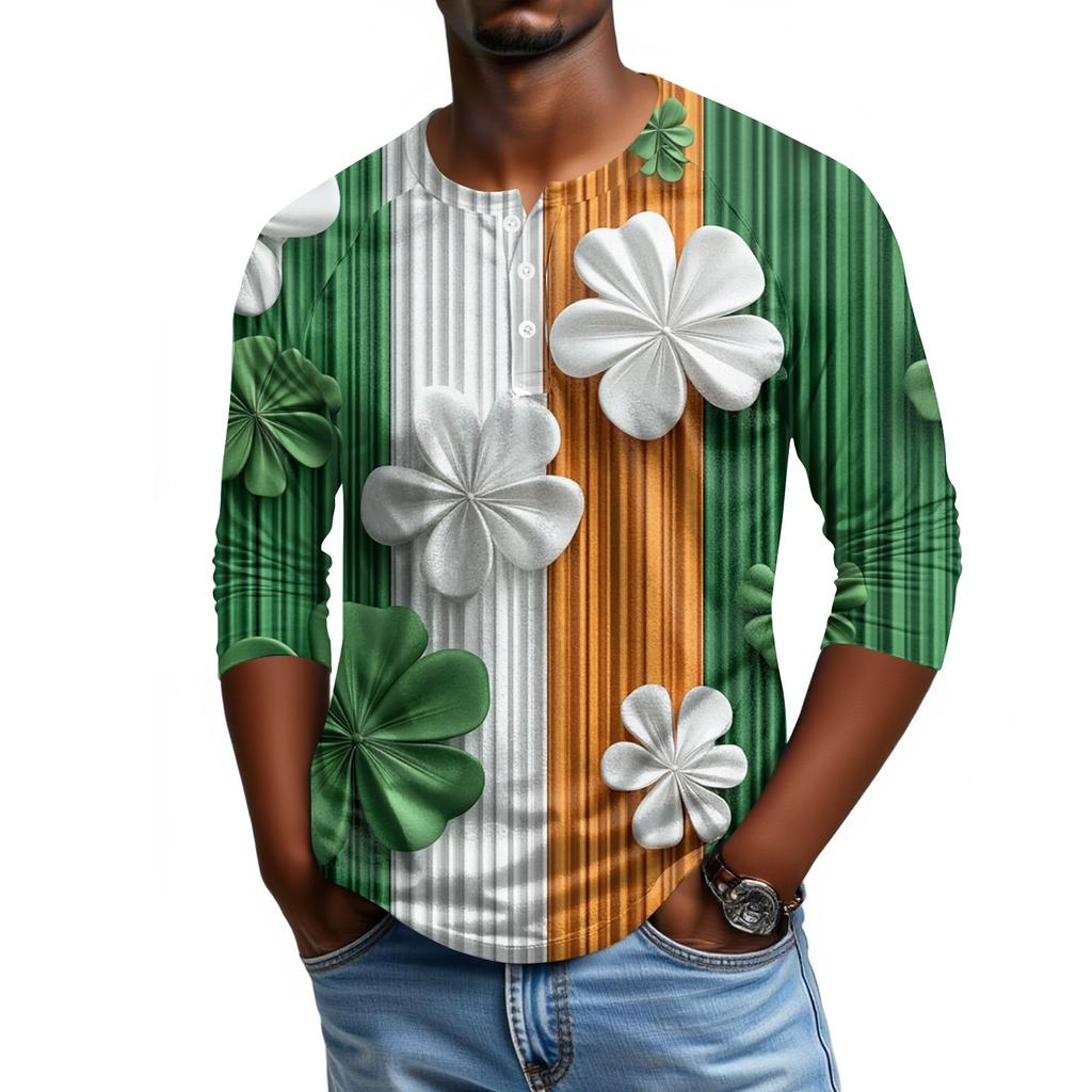 Men's Raglan Sleeve Three-quarter Sleeve Top