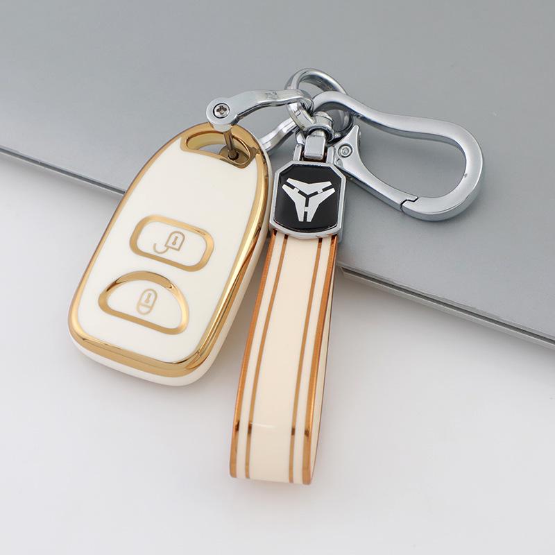 Gold Edged Car Key Case for New Kia Models