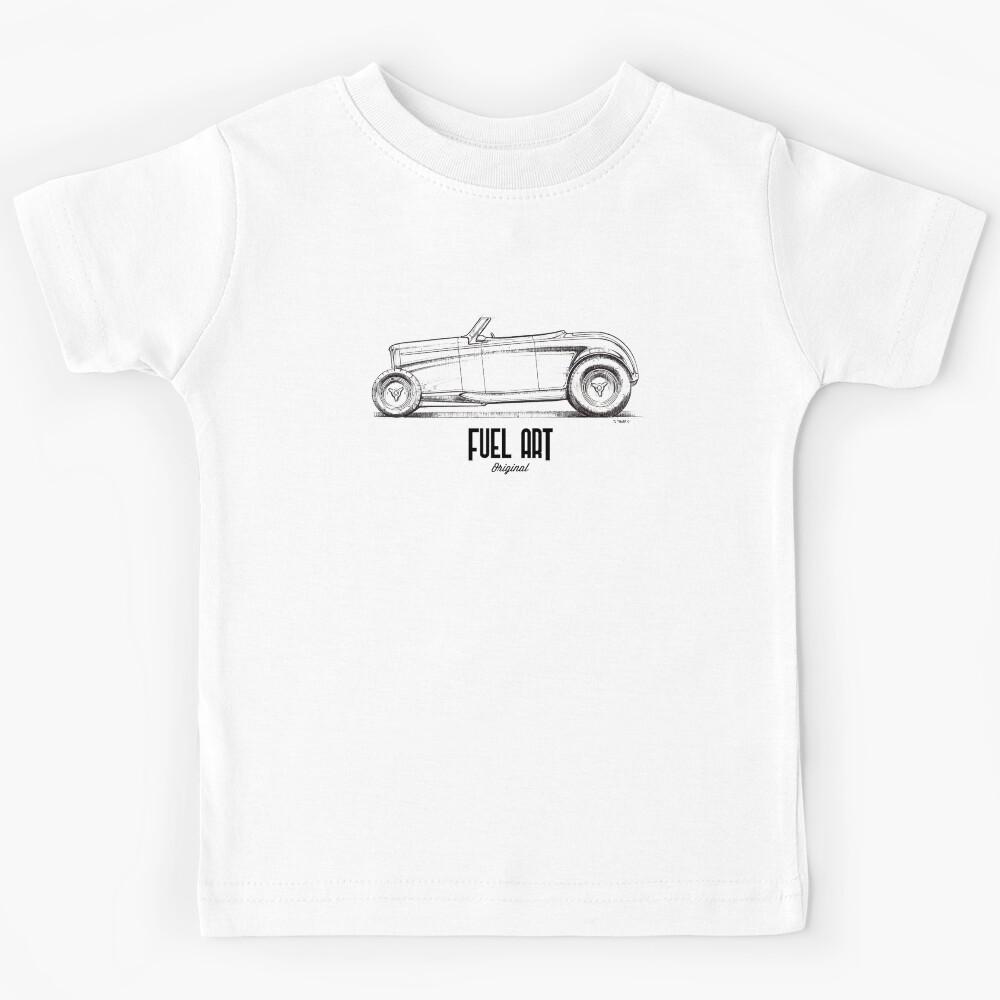 1932 Hi Boy Model A Roadster Hot Rod Sketch Kids T-Shirt 160