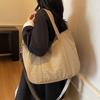 New Nylon Cloth Bag Fashionable Japanese Simple Solid Color Shoulder Commuting All-matching Large-capacity Tote