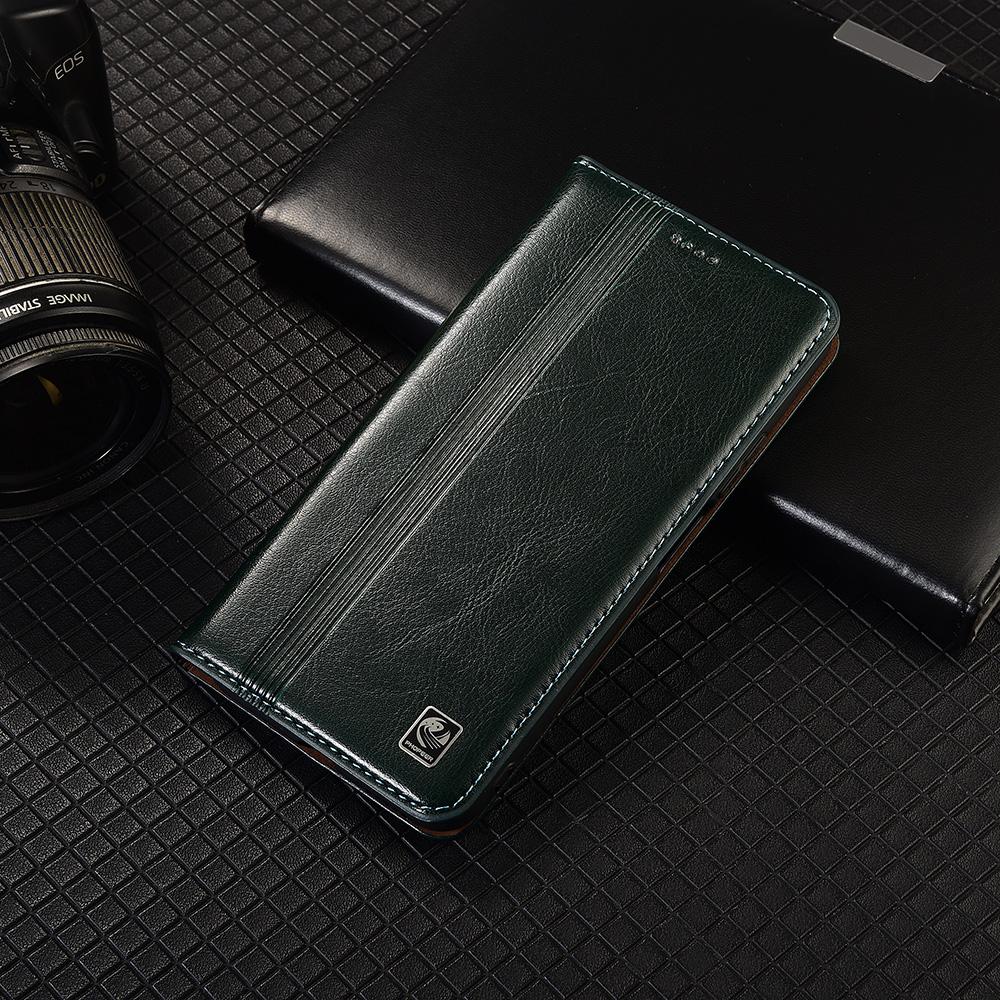Vertical Line Genuine Leather Flip Case For Tecno Spark 9 10 10C 20 30 30C 40 40C Pro Plus 4G 5G Cover Card Cases Scratch Proof