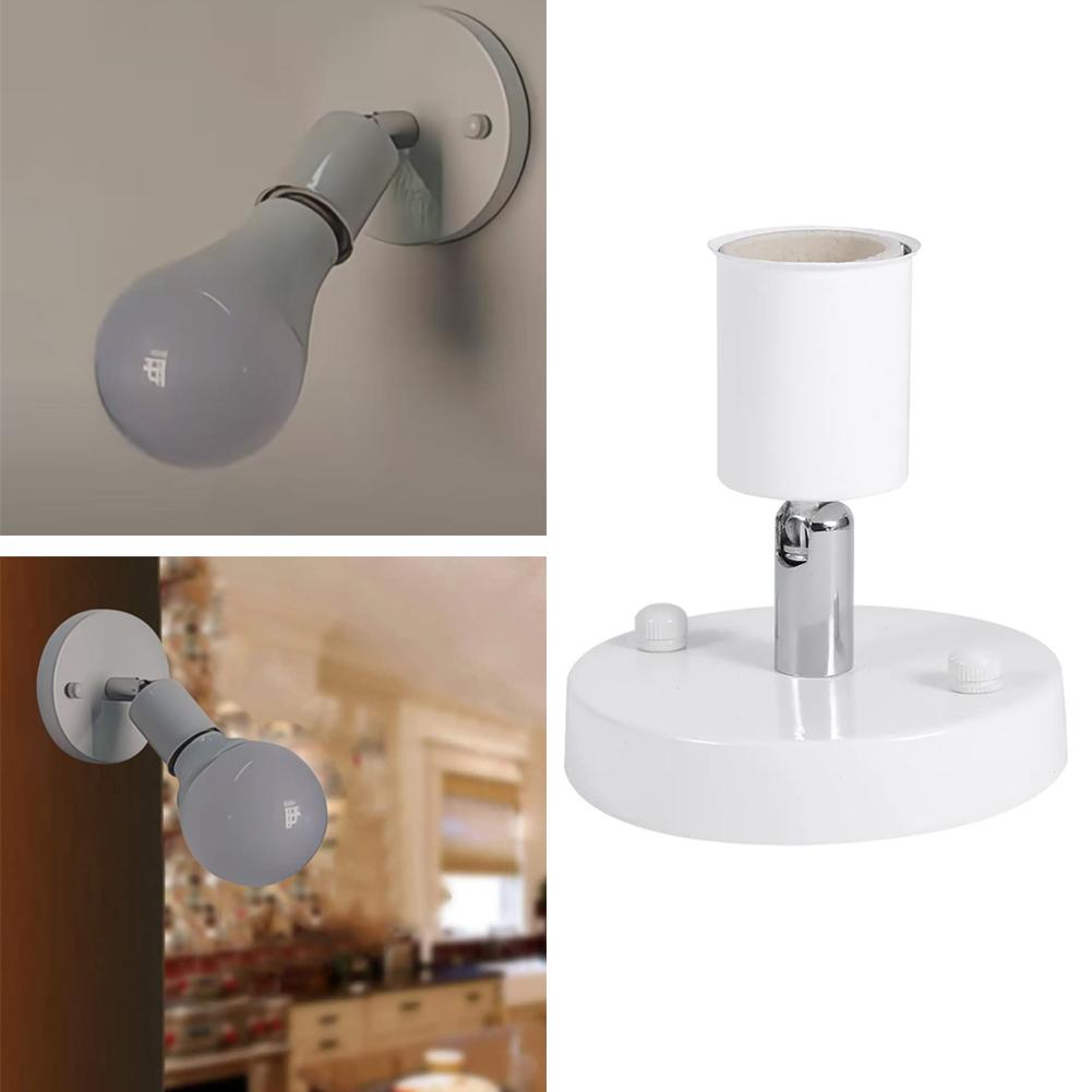 Vintage Retro Lamp Base E27 Ceiling Light Wall Mounted Lamp Bulb Holder Socket 180 Degree Rotating for Bedroom Office F7M3