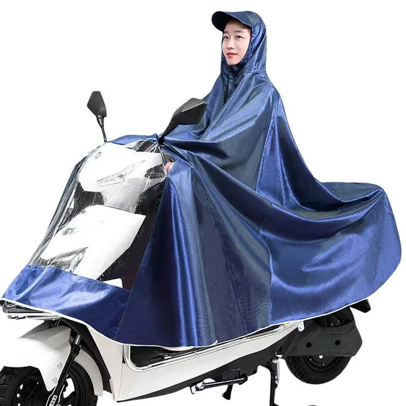 Plus Size Electric Vehicle Raincoat: Thick Oxford Cloth, Soft & Durable, Single/Double Person Options