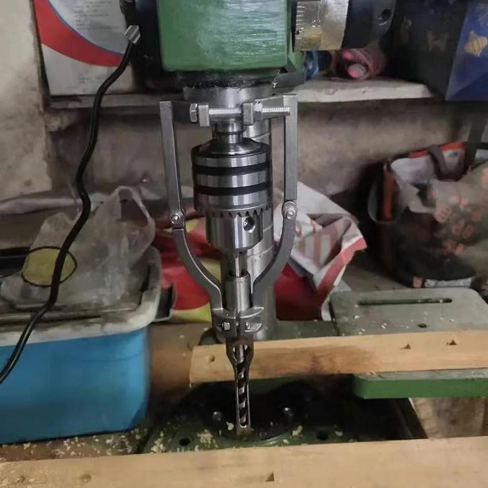 Woodworking Square Hole Drill Tools Handheld Pocket Hole Jig System 6.4-16mm Drill Bit Hole Puncher For Carpentry Dowel Joints