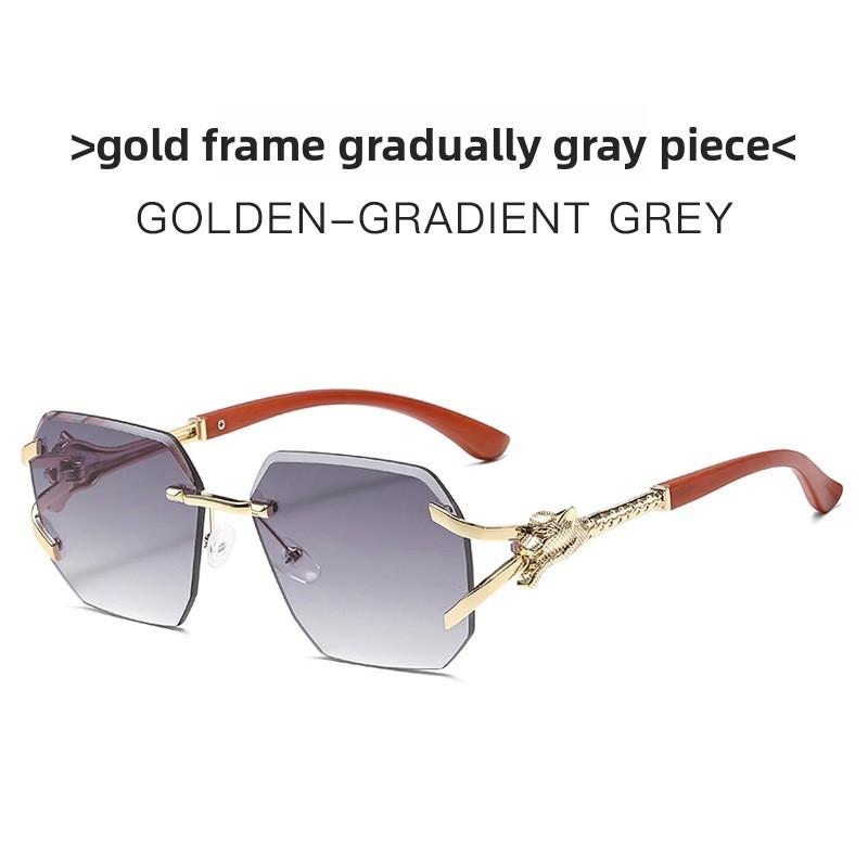 Square Frameless Sunglasses For Men And Women Uv400 Sun Protection