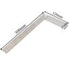 Stainless Steel 90 Degree Ruler L-Shaped Straightedge Ruler  for Woodworking Measuring