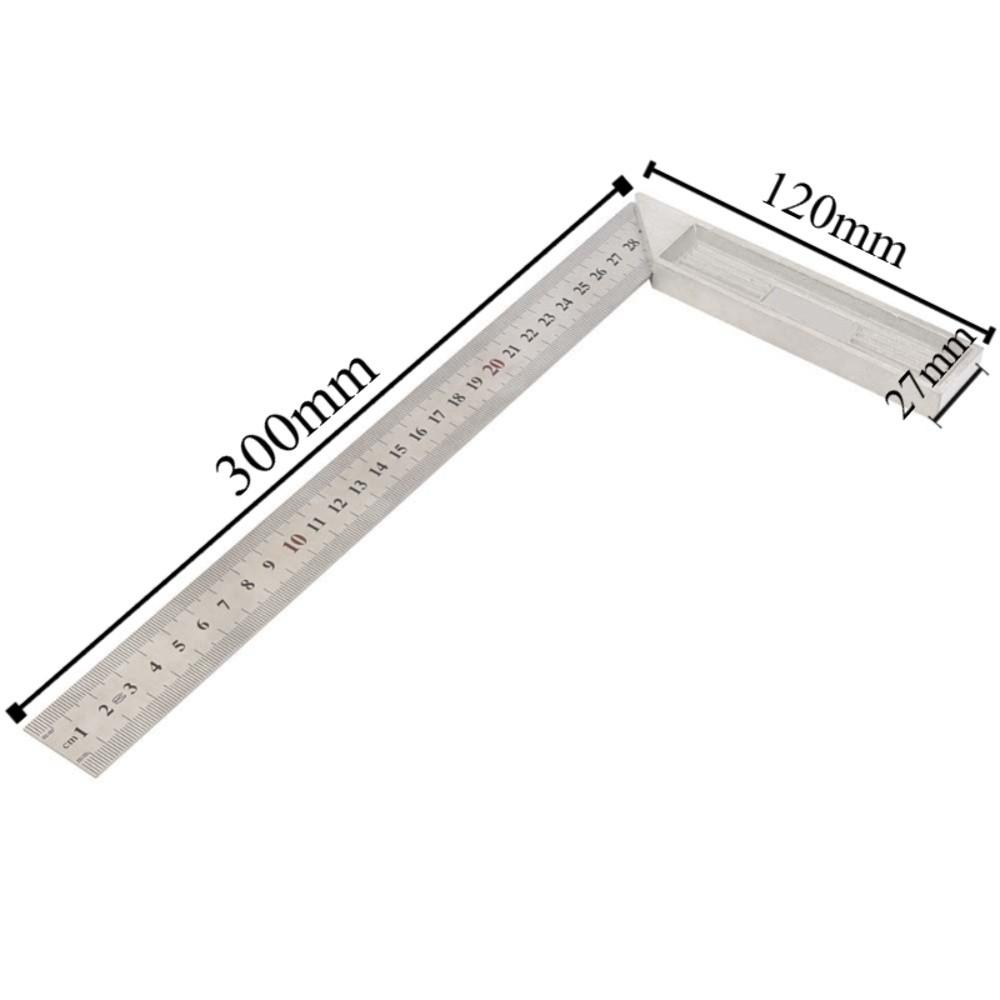 Stainless Steel 90 Degree Ruler L-Shaped Straightedge Ruler for Woodworking Measuring