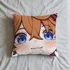 Face Impact Cushion Cover Soft Case Genshin Sofa Living Game Room Home Comfortable Office Decor Protective Q Cute Pillow