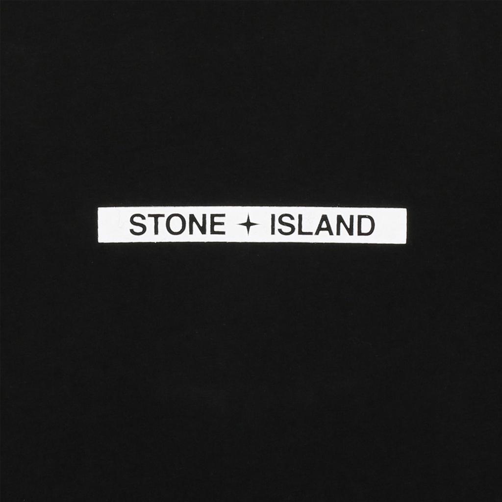 STONE ISLAND T-Shirt Round Neck Letter Pullover Short Sleeve Kids Tops Black 781621059-V0029