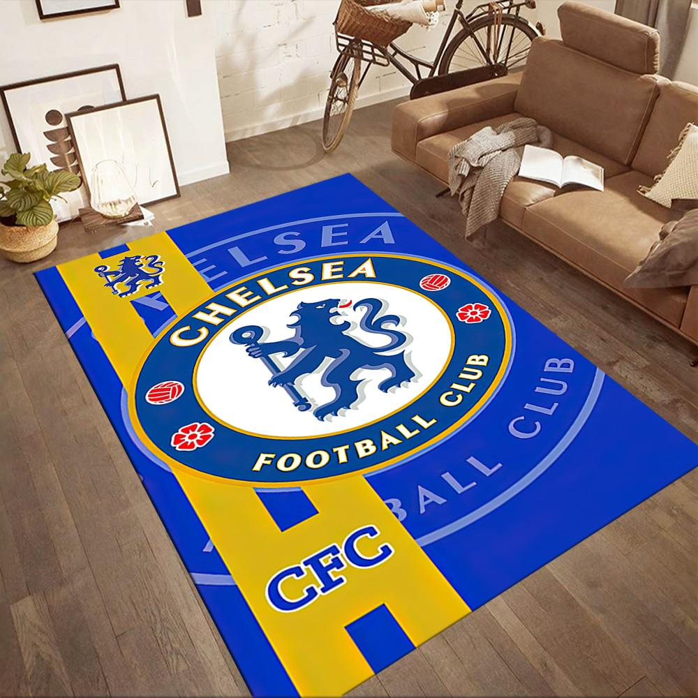 Love Chelsea Football Club Logo Square Rugs Are a Great Choice for Living Rooms, Bedrooms, Home Décor, and As Gifts.