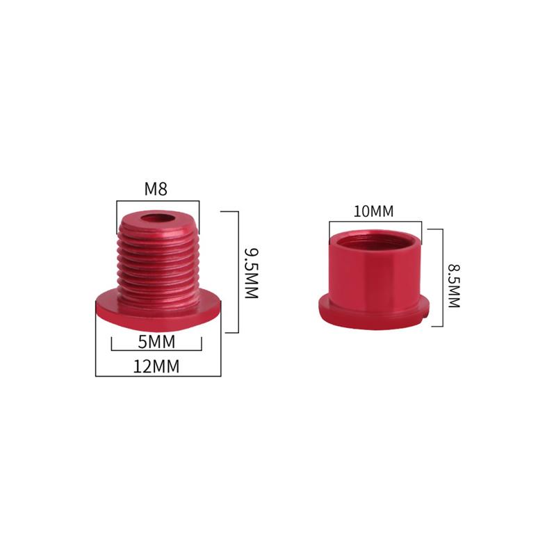 5Pcs 9.5mm Single Double Chainring Bolt for Bike Sprocket Thread Plate Disc Screw Mountain Road Bike Crank Section