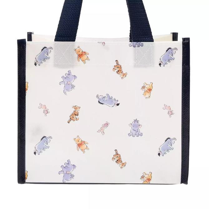 Disney Pooh & Friends Shopping Bag (S) Heartwarming Watercolor Japan NEW