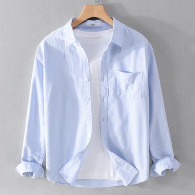 Camisa Casual de Moda para Hombre de Manga Larga Ajustada - Versátil, Elegante y Sencilla con Opción de Terciopelo Plus.
