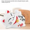 Solar Powered Cute Waving Cat Vivid and Lovely Chinese Cat Maneki Neko Wealth Fortune Cat Fengshui Lucky Cat Swinging Arm for Decorating Front Desk,