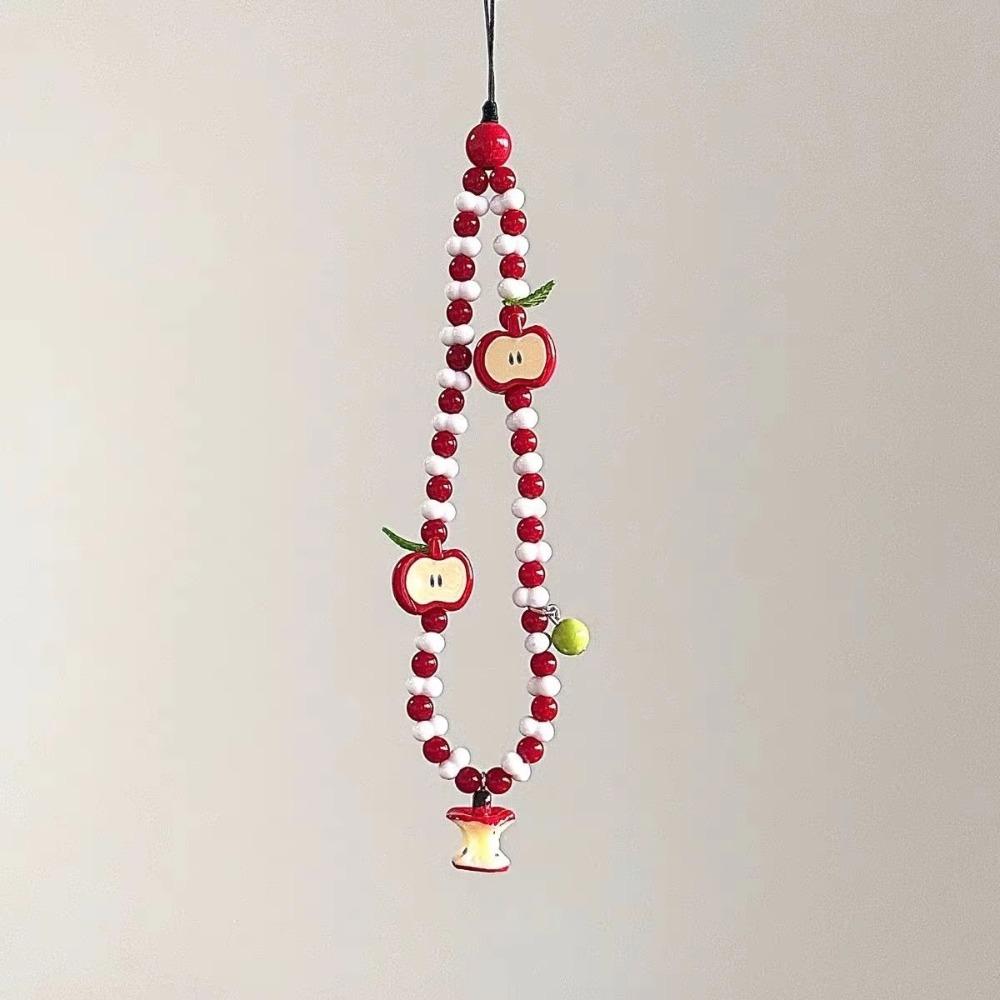 

White Red Phone Strap Lanyard Cute Kawaii Bag Pendant Keychain New Mobile Phone Strap Gift