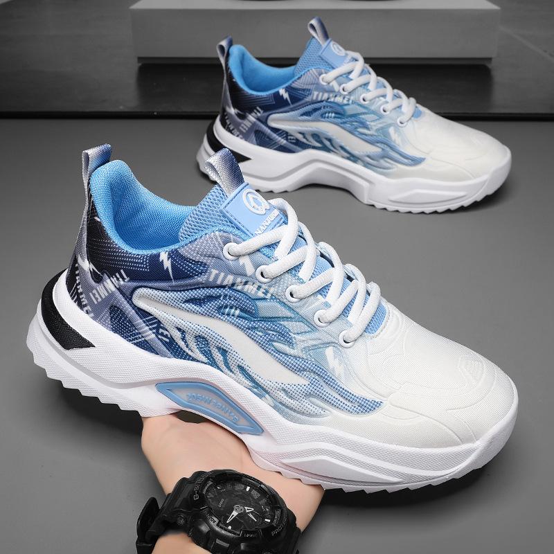 2024 Men's Breathable Mesh Sneakers - Thick-Soled, All-Match Running Shoes for Teens