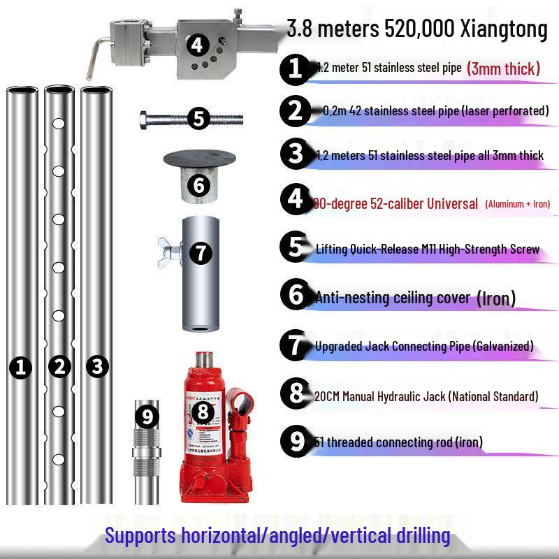 Industrial Diamond Core Drill Machine with Hydraulic Lifting Frame and Universal Stand