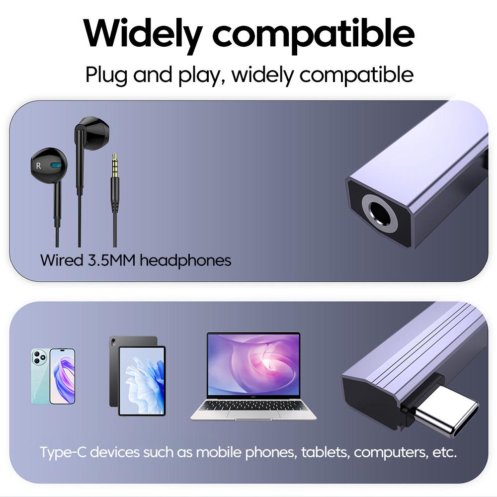 USB Type C To 3.5 Jack Earphone Adapter USB A /USB-C 3 5mm Audio Aux Converter For IPhone 15 16 Pro MAX Samsung Huawei Tablet