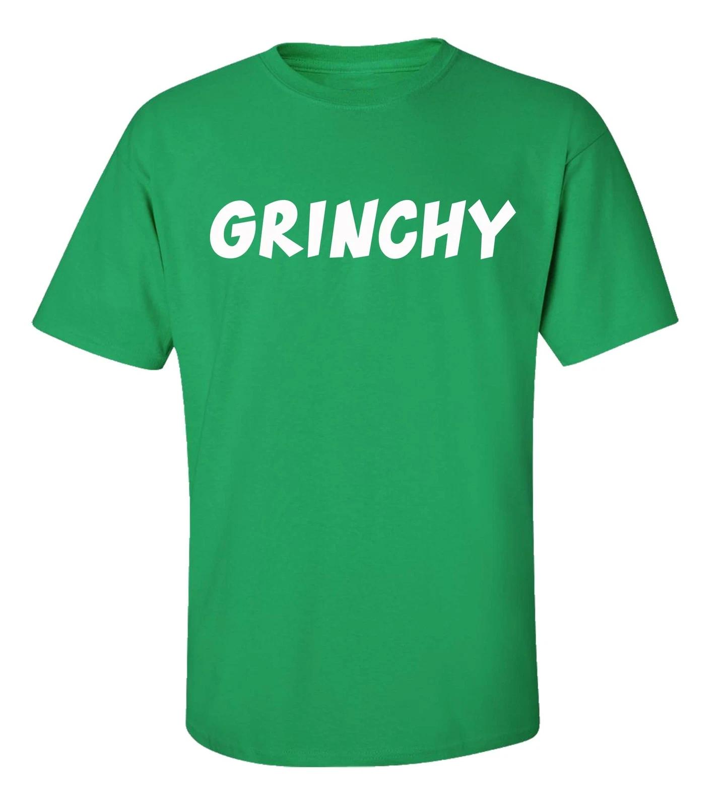 Merry Christmas Funny Grinchy Short Sleeve Holiday T-Shirt 4XL