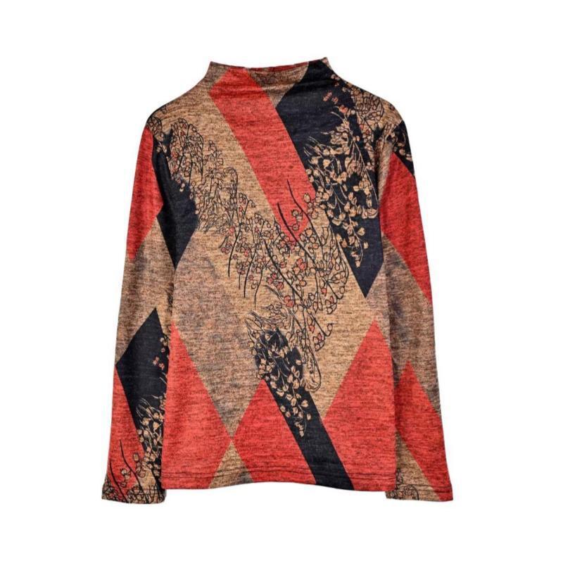 Women's Fleece-Lined Half-High Collar Long-Sleeve Top for Autumn/Winter 2026