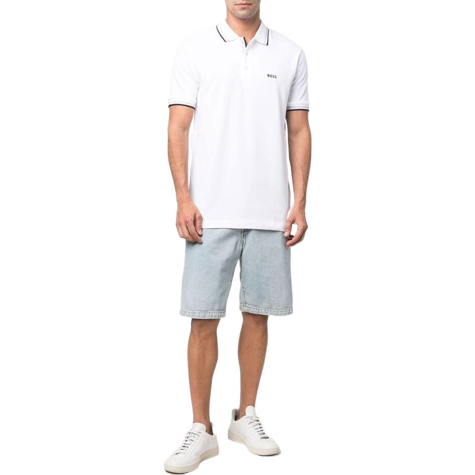 Boss HUGO BOSS Logo Embroidered Short Sleeved Polo Shirt 50469055-100