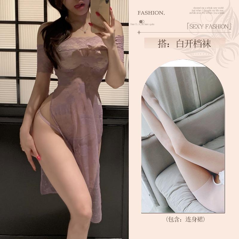 Sex Underwear Cheongsam Fun Women's Abstinence Large-scale Qqny Couple Love Fun Open Crotch Sexy Pajamas