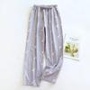 2026 New Women's Spring/Summer Sleeper Pants 100% Cotton Gauze Heart Shaped Thin Printed Pants Home Pants Lounge Wear