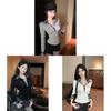 Shirt For Women With Plaid Pattern And Color Block Details For Casual And Office Wear