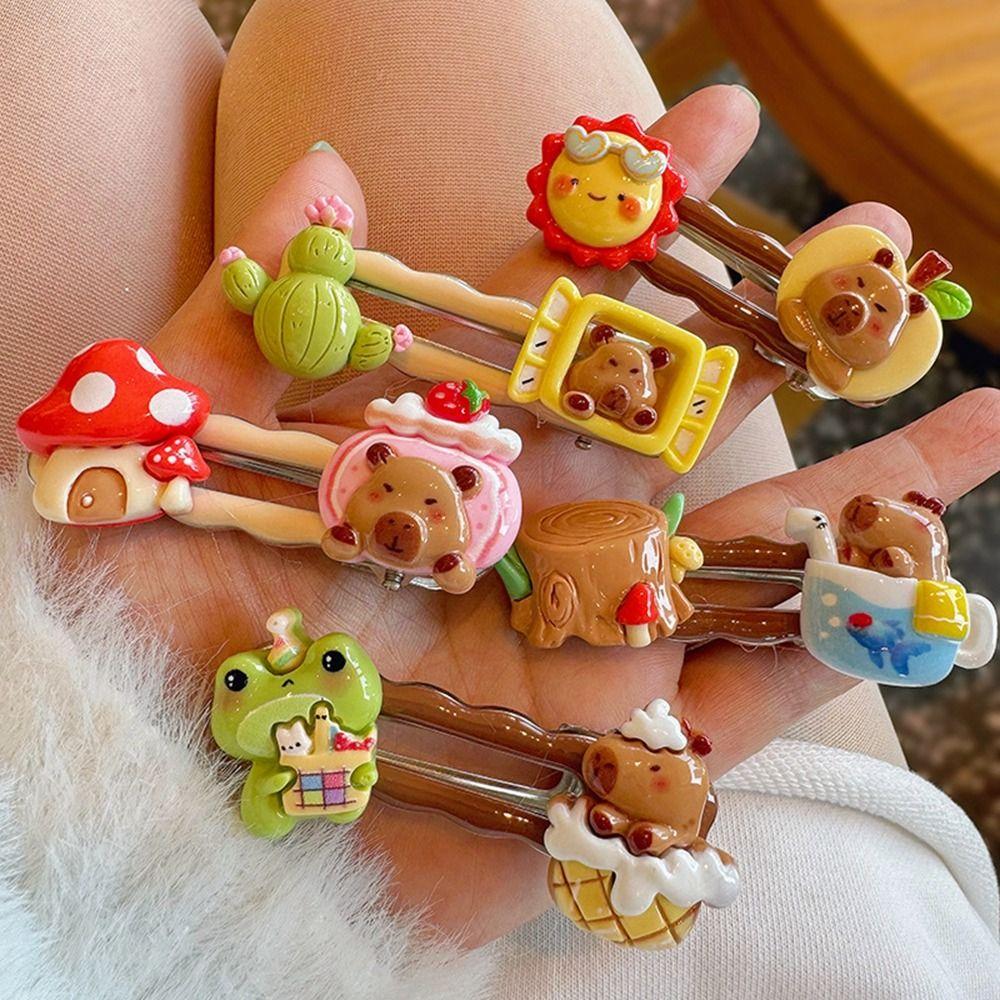 

5PCS Cute Hairpins Cartoon Side Hair Clips Fashion Broken Hair Clip Women Girls