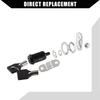 Hihaha RV Camper Lock Set (6 Keys) / Interior RV Storage Door Lock for File Cabinets and Toolboxes / Heavy-Duty 7/8-Inch Locks / 3-Piece Set, Black