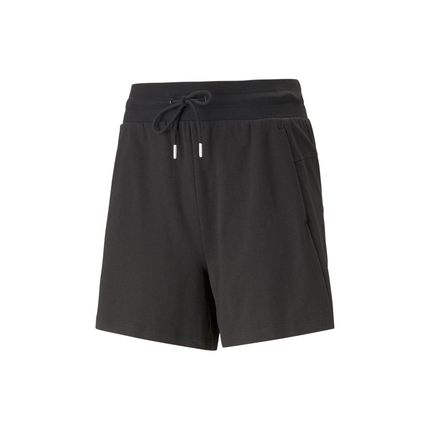 

Puma Power Letter Straight High Waist Lace Up Casual Shorts Women shorts Black 674064-01 XS